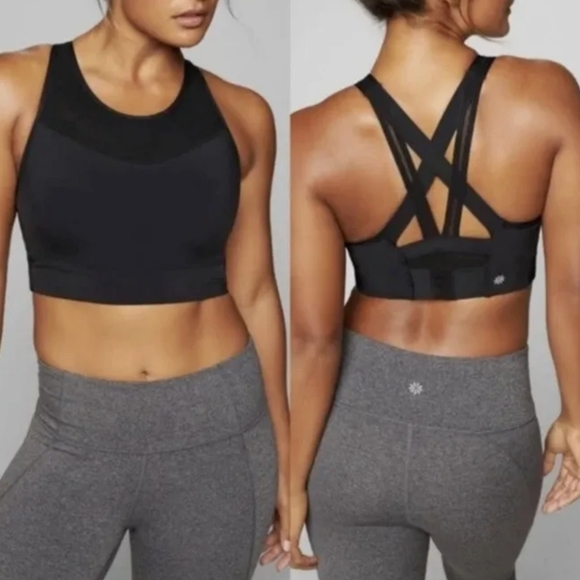 Athleta Gigi High Impact Sports Bra Padded Black SzS(32B) - Picture 13 of 13